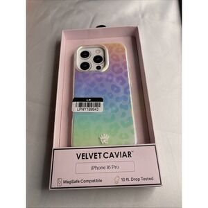 Velvet Caviar iPhone 16 Pro‎ Case Rainbow Leopard MagSafe Compatible 10ft Drop